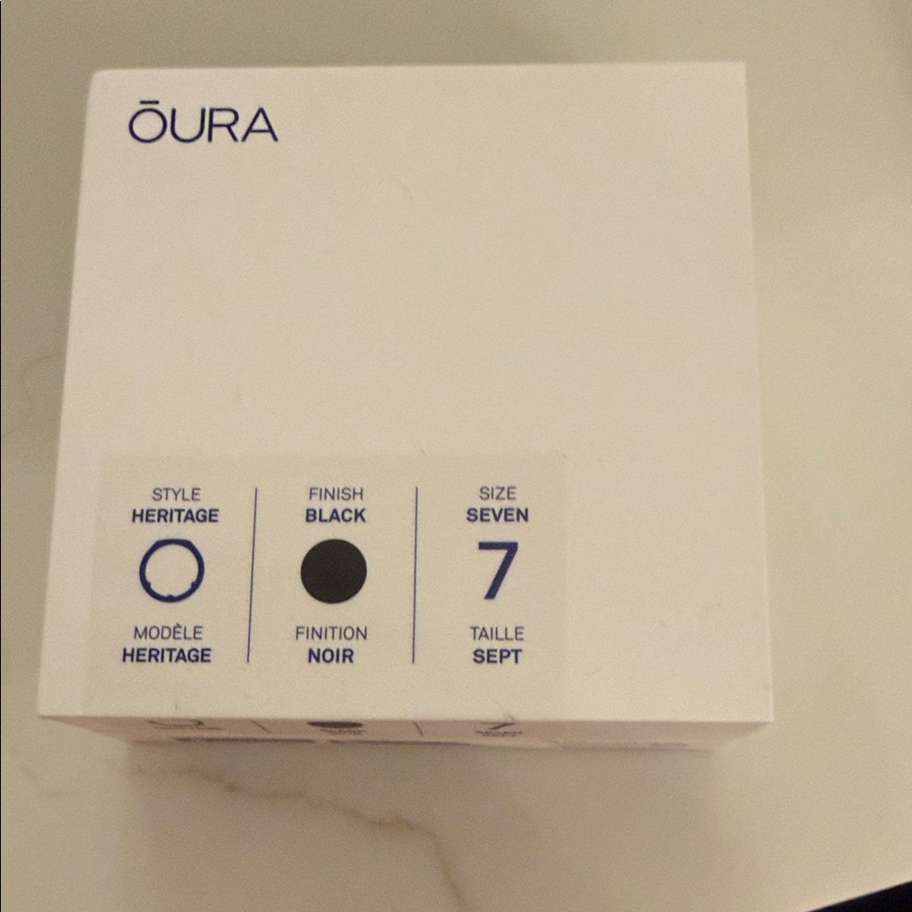 Oura Heritage Ring - Sleek Black size 7